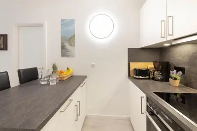 Küche/Küchenzeile in der Unterkunft Ferienwohnung Residenz App. 62 Timmendorfer Strand