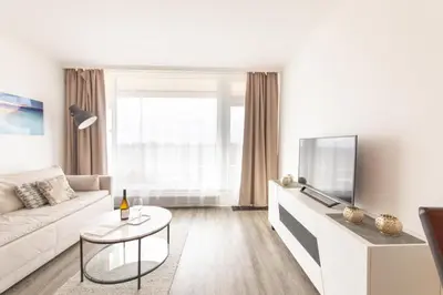 TV/Unterhaltungsangebot in der Unterkunft Ferienwohnung Residenz App. 101 Timmendorfer Strand
