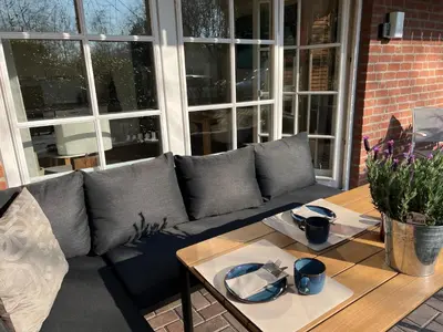 Ein Sitzbereich in der Unterkunft Cosy Dream Scharbeutz