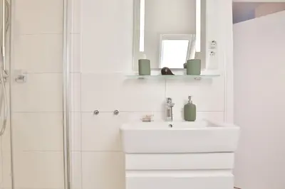 Ein Badezimmer in der Unterkunft Am Wittinghaaf Ankerherz