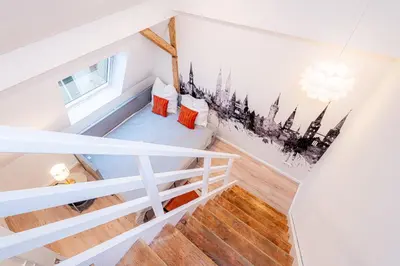 Grundriss der Unterkunft Sadebo Apartments Wunnertiet 2 Schlafzimmer 500m zur Innenstadt