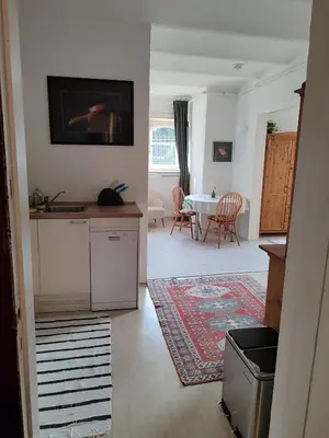 Küche/Küchenzeile in der Unterkunft Sonniges Appartment in Jugendstilvilla