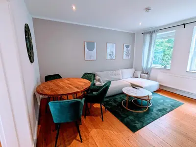 Ein Sitzbereich in der Unterkunft HejU - Charmanter Altbau für 8 oder 6