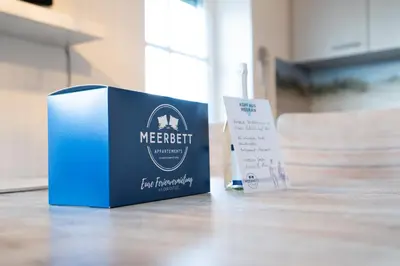 Ein Zertifikat, Auszeichnung, Logo oder anderes Dokument, das in der Unterkunft Ferienwohnung Möwensand ausgestellt ist