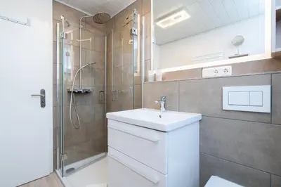 Ein Badezimmer in der Unterkunft Ferienwohnung Möwensand