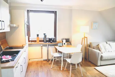 Küche/Küchenzeile in der Unterkunft Apartments Meerzeit komplett