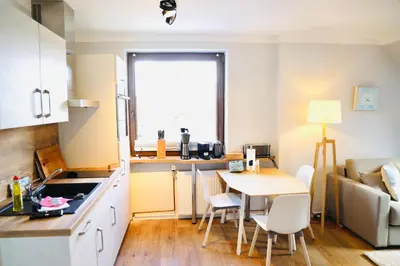 Küche/Küchenzeile in der Unterkunft Apartments Meerzeit komplett