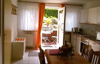 Küche/Küchenzeile in der Unterkunft Ferienwohnung Schlichting
