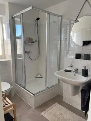 Ein Badezimmer in der Unterkunft Apartment Meerjungfrau