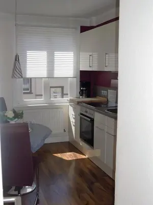 Küche/Küchenzeile in der Unterkunft Ferienwohnung Ein Zuhause auf Zeit