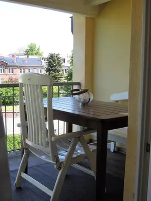 Ein Balkon oder eine Terrasse in der Unterkunft Ferienwohnung Ein Zuhause auf Zeit