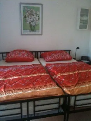 Ein Bett oder Betten in einem Zimmer der Unterkunft Ferienwohnung Fechner
