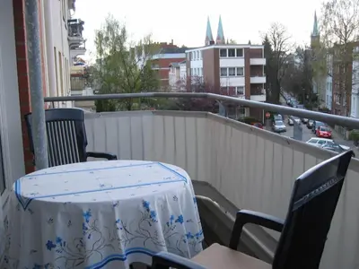 Ein Balkon oder eine Terrasse in der Unterkunft Ferienwohnung Fechner
