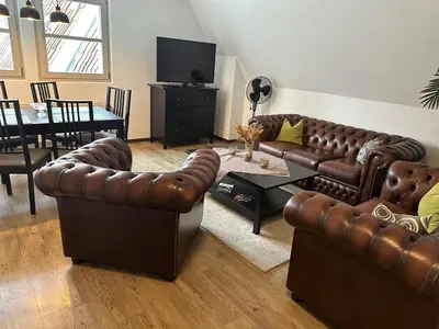 Ein Sitzbereich in der Unterkunft Brauberger´s Ferienwohnung