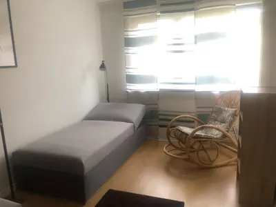 Ein Sitzbereich in der Unterkunft Ferienwohnung Folke-Bernadotte