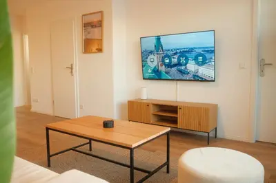 TV/Unterhaltungsangebot in der Unterkunft FeWo mit Panoramablick am Hansapark