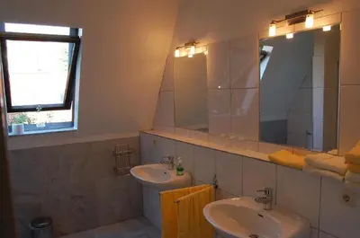 Ein Badezimmer in der Unterkunft Gemütliche Ferienwohnung für 4 Personen