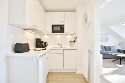 Küche/Küchenzeile in der Unterkunft Wohnpark Niendorf 13 Wohnpark Niendorf Appartement 6