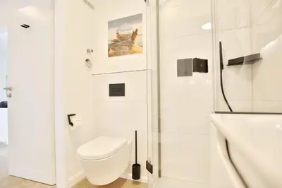 Ein Badezimmer in der Unterkunft Wohnpark Niendorf 13 Wohnpark Niendorf Appartement 6