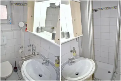 Ein Badezimmer in der Unterkunft Möwennest Ferienwohnung