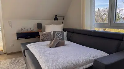 Ein Bett oder Betten in einem Zimmer der Unterkunft Villa Kleine Auszeit