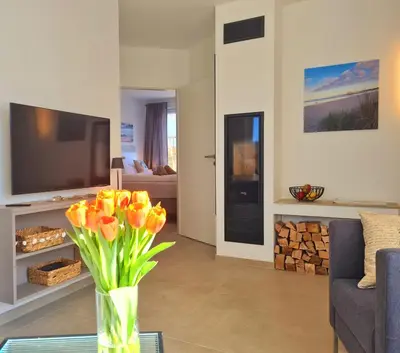 Ein Sitzbereich in der Unterkunft Villa Kleine Auszeit