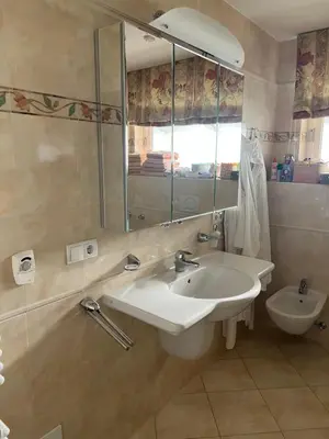 Ein Badezimmer in der Unterkunft Dünenhaus Garten