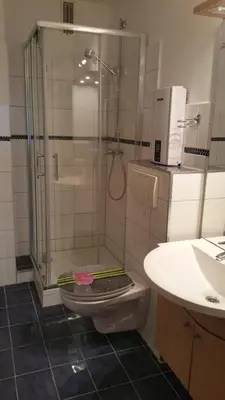 Ein Badezimmer in der Unterkunft Seetempel 19 -Preisreduziert wegen Haussanierung -Hunde willkommen