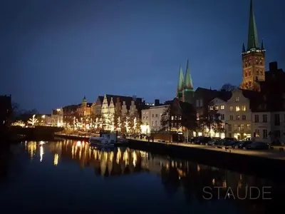 Ein allgemeiner Blick auf Travemünde oder ein Stadtblick von des Ferienhauses aus