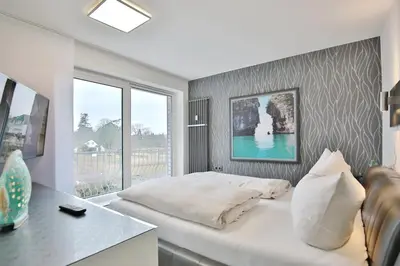 TV/Unterhaltungsangebot in der Unterkunft Strandschlößchen Strandschlösschen Appartement 27