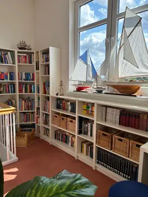 Die Bibliothek im Ferienhaus