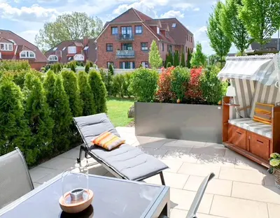 Ein Garten an der Unterkunft Ferienwohnung Passat