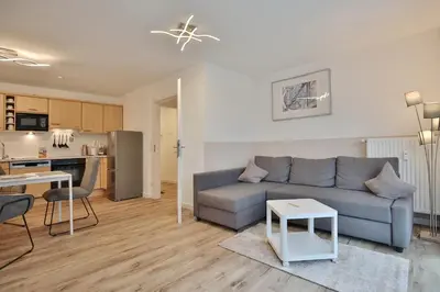 Küche/Küchenzeile in der Unterkunft Haus Seerose Seerose II Appartement 11