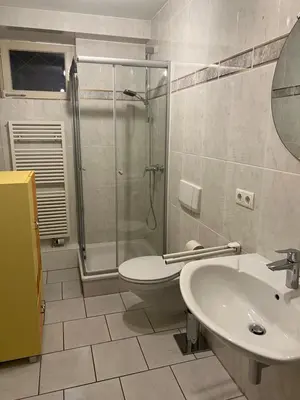 Ein Badezimmer in der Unterkunft Dünenhaus Souterrain