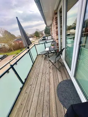 Ein Balkon oder eine Terrasse in der Unterkunft FeWo Dana