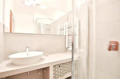 Ein Badezimmer in der Unterkunft Appartement am neuen Kurpark Seaside Appartement 4