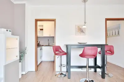 Küche/Küchenzeile in der Unterkunft Appartement am neuen Kurpark Seaside Appartement 4