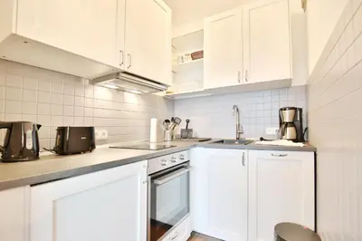 Küche/Küchenzeile in der Unterkunft Appartement am neuen Kurpark Seaside Appartement 4