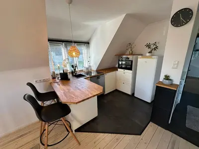 Küche/Küchenzeile in der Unterkunft Haus Königsee 