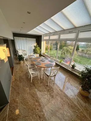 Ein Balkon oder eine Terrasse in der Unterkunft Landhof Schadehorn 