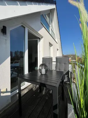 Ein Balkon oder eine Terrasse in der Unterkunft Ferienwohnung Coasty - Timmendorfer Strand