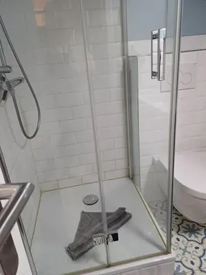Ein Badezimmer in der Unterkunft Appartement Strandallee Brise