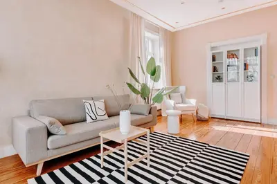 Ein Sitzbereich in der Unterkunft 3-Zimmer-Wohnung 