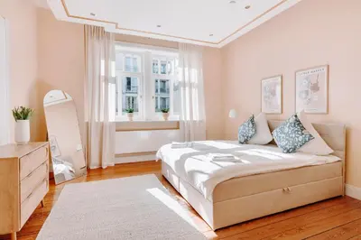 Ein Bett oder Betten in einem Zimmer der Unterkunft 3-Zimmer-Wohnung 