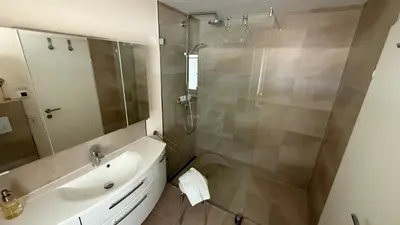 Ein Badezimmer in der Unterkunft Seemöwe Scharbeutz