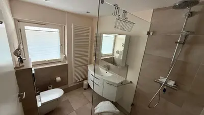 Ein Badezimmer in der Unterkunft Seemöwe Scharbeutz