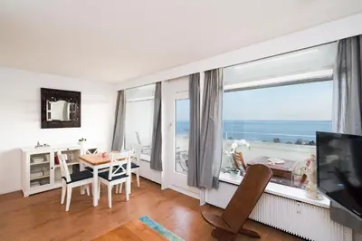 Ein allgemeiner Meerblick oder ein Meerblick von der Ferienwohnung aus