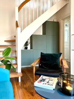 Ein Sitzbereich in der Unterkunft Boutique Apartment im charmanten Altbau