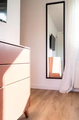 Ein Bett oder Betten in einem Zimmer der Unterkunft Ferienwohnung 