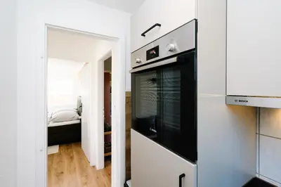 Küche/Küchenzeile in der Unterkunft Ferienwohnung 